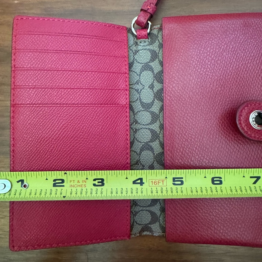 Coach Red Wristlet Wallet - Picture 3 of 4